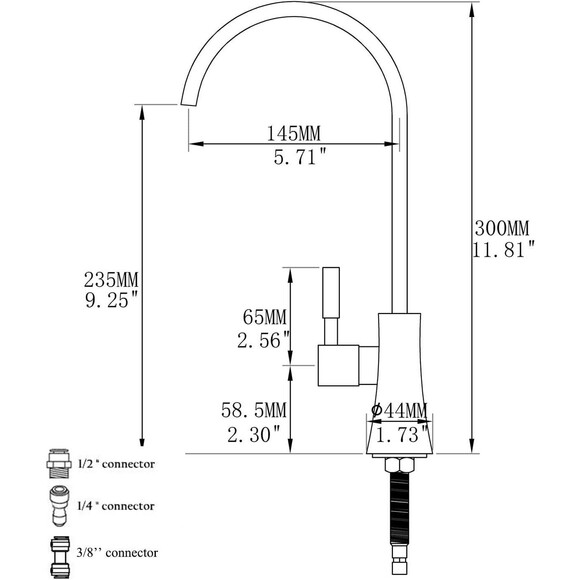 Drinking Water Faucet for Kitchen Sink, Filtered Water Reverse Osmosis RO Faucet - Picture 3 of 15